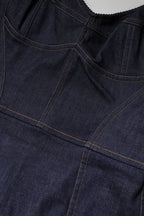 Dolce & Gabbana Dark Blue Cotton Denim Sheath Midi Dress