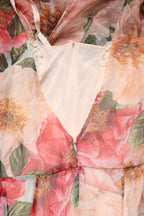 Dolce & Gabbana Multicolor Floral Silk Layered Maxi Dress