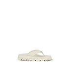 Prada White Rubber Flip-Flop Sandals