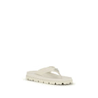 Prada White Rubber Flip-Flop Sandals