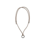Brunello Cucinelli Black Calf Leather Bos Taurus Necklace