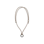 Brunello Cucinelli Black Calf Leather Bos Taurus Necklace