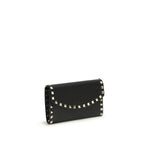 Valentino Garavani Black Calf Leather Bos Taurus Wallet