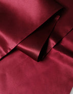Dolce & Gabbana Red Satin Silk Fringes Men Foulard 137.5cm x14.5cm Scarf