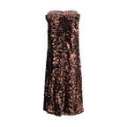 Ganni Brown Recycled Polyester Cocktail Dress