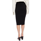 Alaïa Black Elastane Midi Skirt