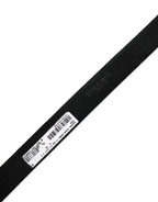 Dolce & Gabbana Men Black Classic Leather Metal Buckle Belt