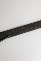 Dolce & Gabbana Men Black Classic Leather Metal Buckle Belt