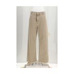 Darkpark Beige Cotton High-Waisted Jean