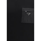 Prada Black Fleece Wool Sweatshirt