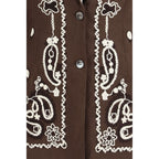 P.A.R.O.S.H. Brown Linen Pattern Shirt