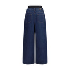 7FOR Blue Cotton Relaxed Fit Jeans