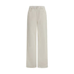 Brunello Cucinelli White Cotton Casual Pants