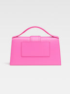 Jacquemus Neon Pink Leather Le Grand Bambino Handbag