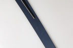Dolce & Gabbana Blue Calf Leather Logo Metal Buckle Belt