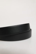 Dolce & Gabbana Men Black Classic Leather Metal Buckle Belt