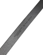 Dolce & Gabbana Men Black Classic Leather Metal Buckle Belt