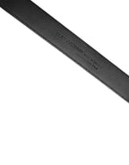 Dolce & Gabbana Men Black Exotic Leather Logo Buckle Belt