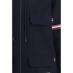 Thom Browne Blue Cotton Parka