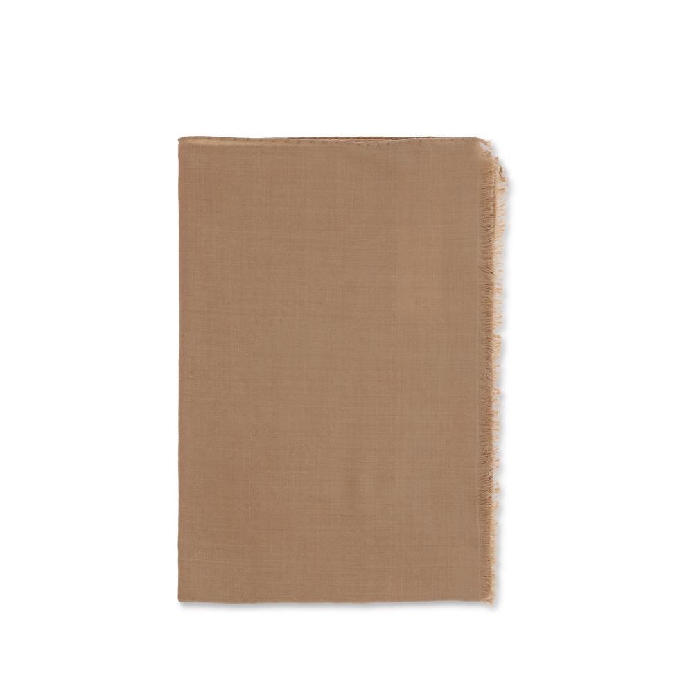 Max Mara Beige Silk Scarf