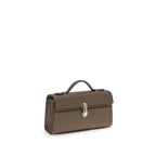 Savette Brown Calf Leather Bos Taurus Shoulder Bag