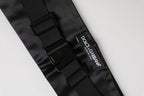 Dolce & Gabbana Black 100% Silk Women Wide Waist Cummerbund