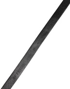 GF Ferre Black Leather Thin Gold Metal Brass Buckle Waist Belt