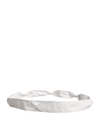 Orciani Women White Leather Embellished Wide Waist Cintura Belt