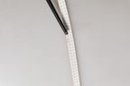 Ermanno Scervino White Leather Skinny Gold Metal Buckle Belt