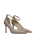 Jimmy Choo Gray Leather Pumps
