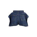Sacai Blue Cotton Bermuda Shorts
