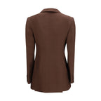 P.A.R.O.S.H. Brown Cotton Blazer