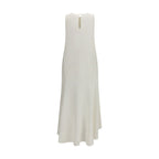 P.A.R.O.S.H. White Linen Casual Dress