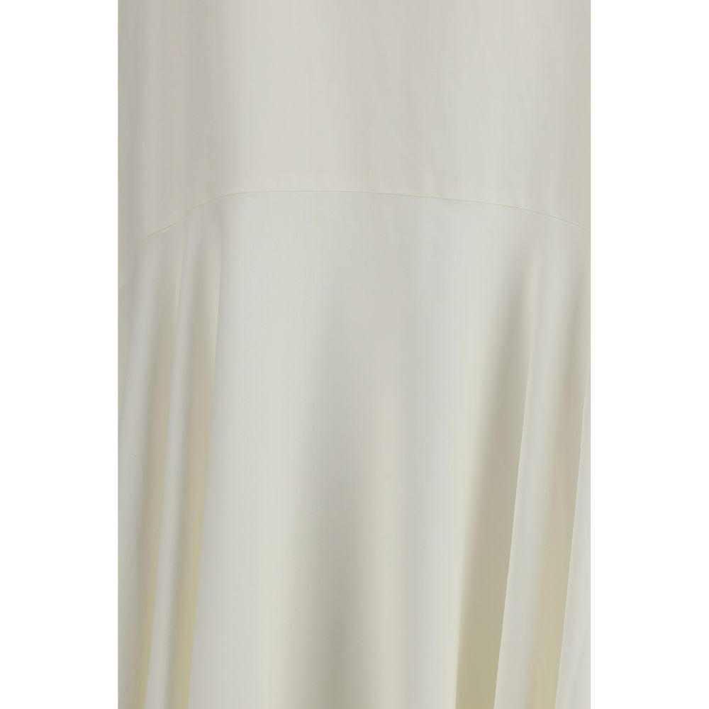 P.A.R.O.S.H. White Linen Casual Dress