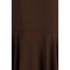 P.A.R.O.S.H. Brown Linen Casual Dress