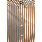Brunello Cucinelli Brown Cotton Pattern Shirt