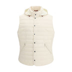 Brunello Cucinelli Beige Polyester Sleveless Jacket