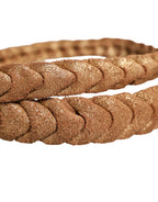 Ermanno Scervino Brown Leather Braided Metal Buckle Belt