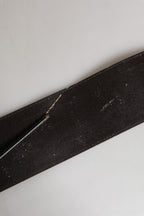Versace Beige Suede Leather Silver Metal Buckle Belt
