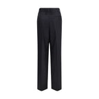 Ferragamo Gray Fleece Wool Casual Pants