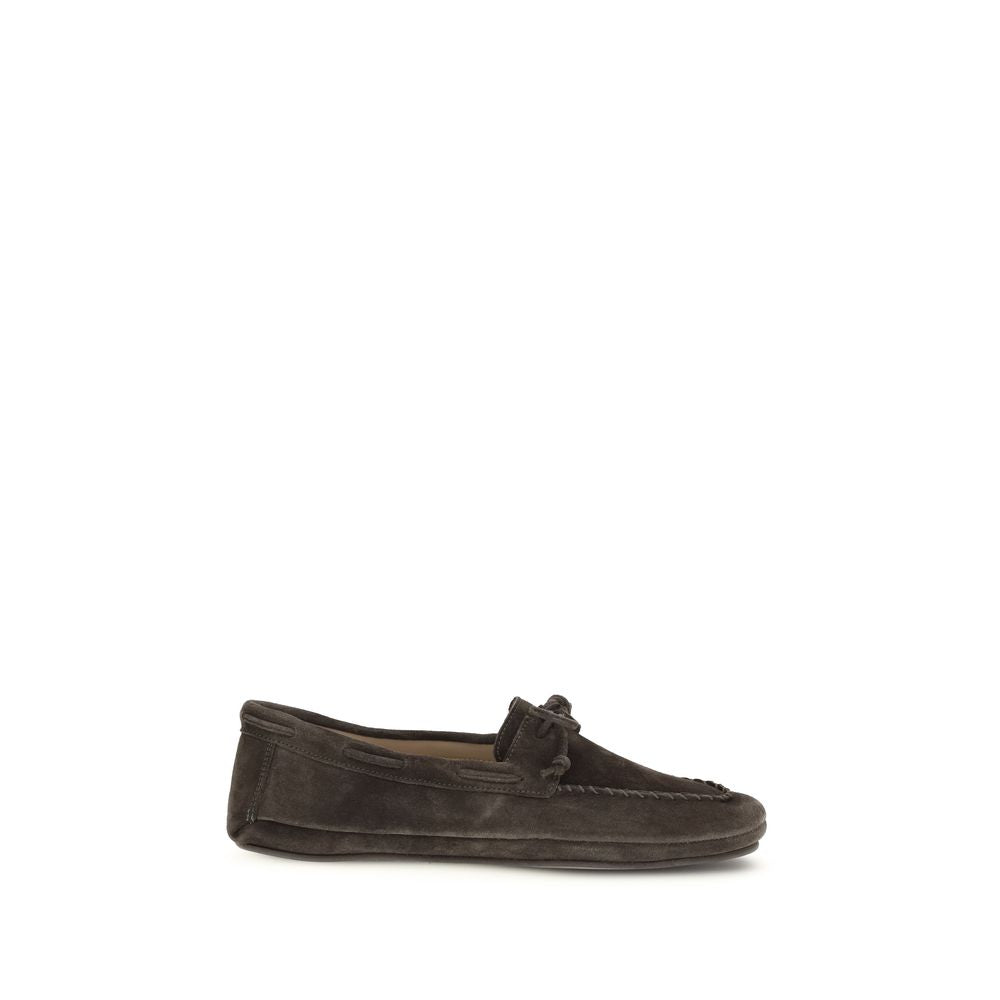Le Monde Béryl Brown Calf Leather Bos Taurus Slip-On Loafers