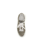 Brunello Cucinelli Gray Calf Leather Bos Taurus Sneakers