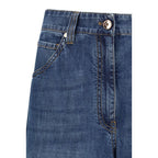 Brunello Cucinelli Blue Cotton Jeans Denim