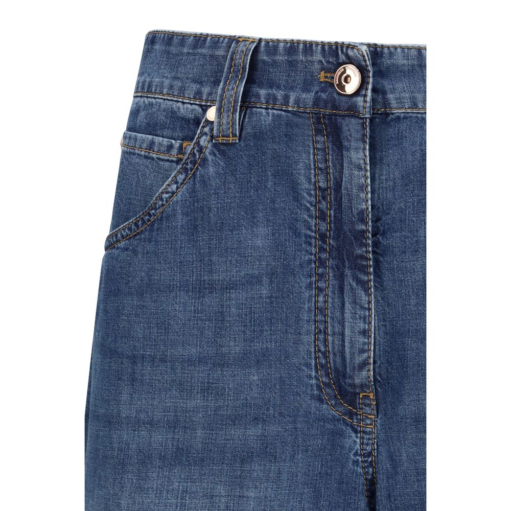 Brunello Cucinelli Blue Cotton Jeans Denim