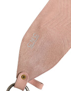 Costume National Light Pink Leather Wide Waist Round Buckle Belt