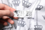 Dolce & Gabbana White GOLD Crown Cotton Dress Formal Shirt