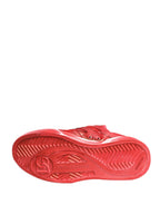 Dolce & Gabbana Red Distressed Suede Men Sneakers Shoes