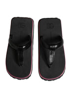 Dolce & Gabbana Multicolor Rubber Chunky Flip Flop Shoes