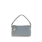 Valentino Garavani Blue Calf Leather Bos Taurus Shoulder Bag