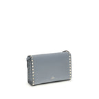 Valentino Garavani Blue Calf Leather Bos Taurus Shoulder Bag